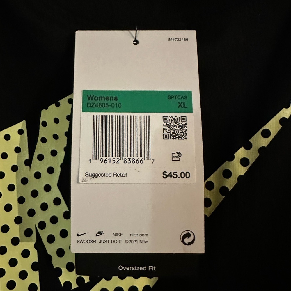Nike NSW Tee SS GFX DNC, Black - Women's XL NWT - Picture 10 of 12